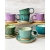 Komplet ceramiczny SEA DOTS (kubek 320 ml + talerzyk 15 cm)