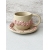 Komplet ceramiczny KWIATKI (kubek 180 ml + talerzyk 13 cm)