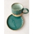 Komplet ceramiczny MARITIME MANDALA (kubek 330 ml + talerzyk 14 cm)