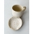 Komplet ceramiczny WHITE LACE (kubek 340 ml + talerzyk 11,5 cm)