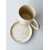 Komplet ceramiczny WHITE LACE (kubek 400 ml + talerzyk 14 cm)