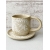 Komplet ceramiczny WHITE LACE (kubek 400 ml + talerzyk 14 cm)