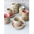 Komplet ceramiczny KWIATKI (kubek 180 ml + talerzyk 13 cm)