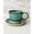 Komplet ceramiczny SEA DOTS (kubek 320 ml + talerzyk 15 cm)