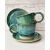 Komplet ceramiczny SEA DOTS (kubek 320 ml + talerzyk 15 cm)