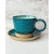 Komplet ceramiczny MARITIME DOTS (kubek 340 ml + talerzyk 15 cm)