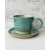 Komplet ceramiczny AQUA DOTS (kubek 340 ml + talerzyk 15 cm)