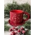 Komplet ceramiczny RED HOLIDAY (kubek 340 ml + talerzyk 12 cm)