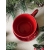 Komplet ceramiczny RED HOLIDAY (kubek 340 ml + talerzyk 12 cm)