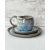 Zestaw ceramiczny BLUE SKY (kubek 240 ml + talerzyk 13,5 cm + talerz 17,5 cm)