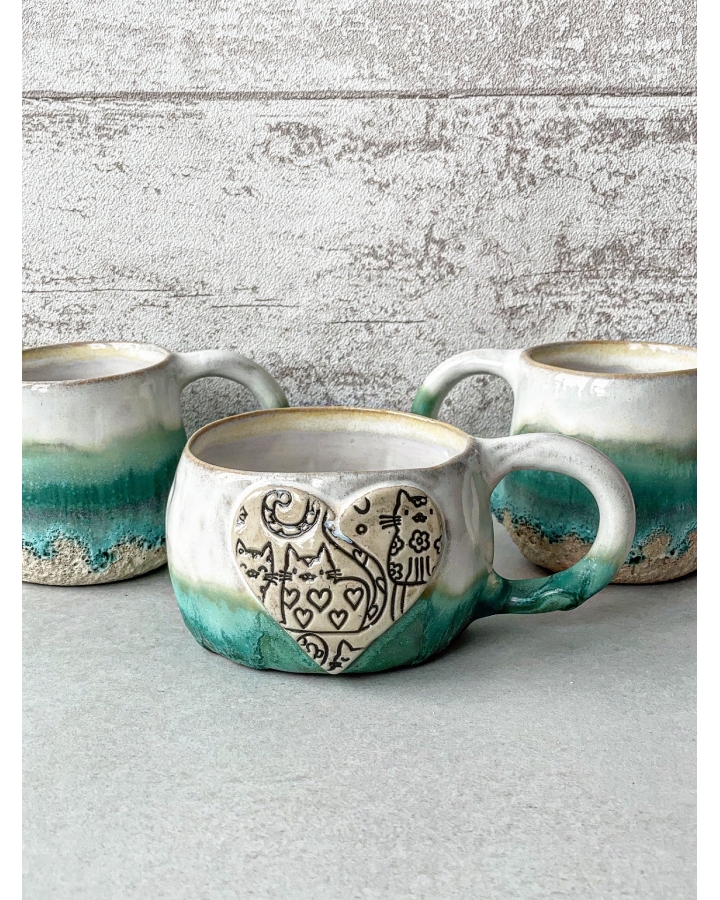 Kubek ceramiczny KOTKI 340 ml