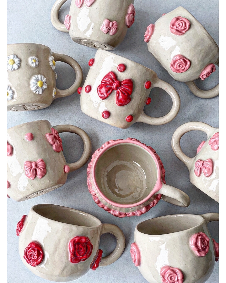 Kubek ceramiczny STOKROTKI 210 ml