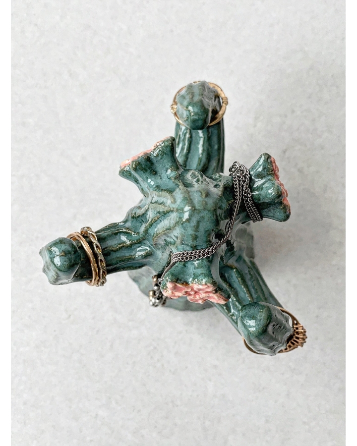 Ceramiczny KAKTUS na biżuterię
