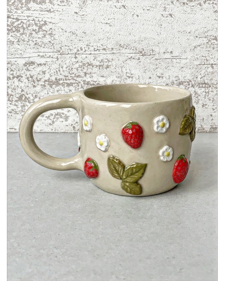 Kubek ceramiczny POZIOMKI II 360 ml