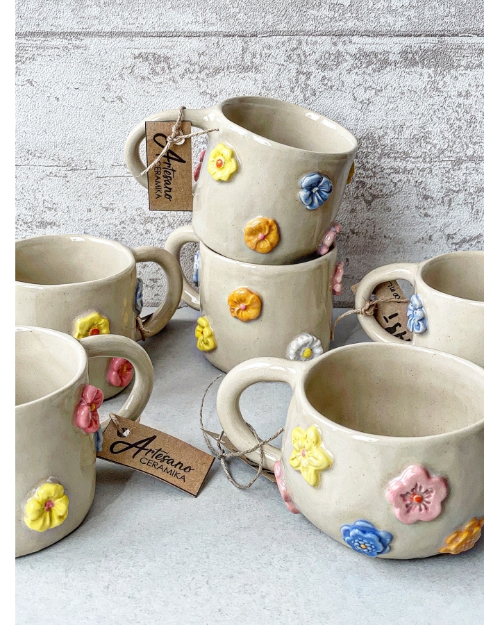 Kubek ceramiczny KWIATKI 200 ml