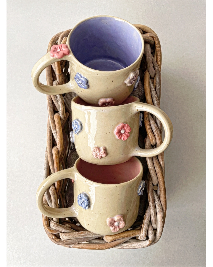 Kubek ceramiczny KWIATKI 320 ml