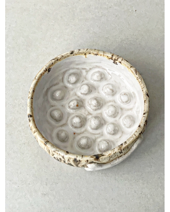 Spowalniająca jedzenie ceramiczna miska dla psa