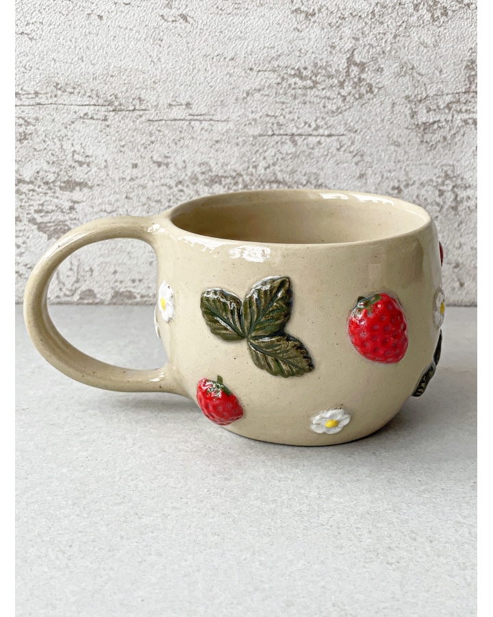 Kubek ceramiczny POZIOMKI 280 ml