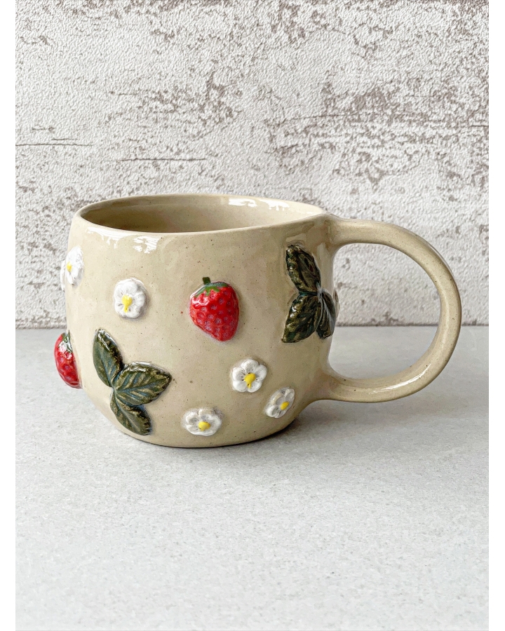 Kubek ceramiczny POZIOMKI 330 ml