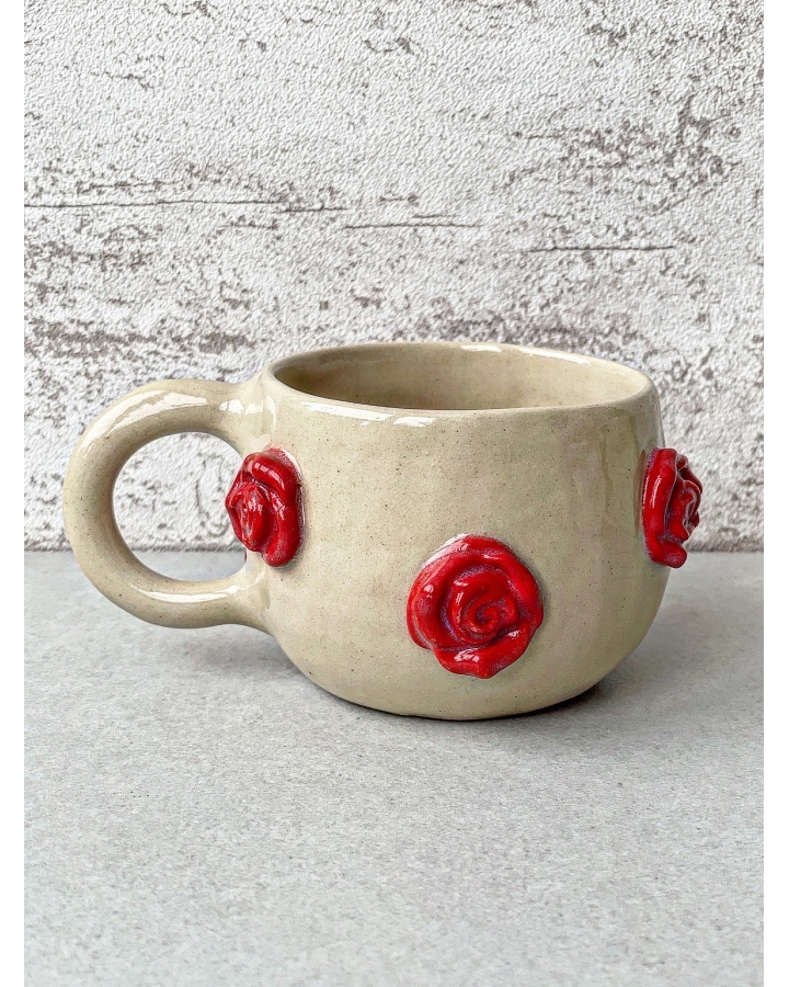 Kubek ceramiczny RÓŻE 220 ml