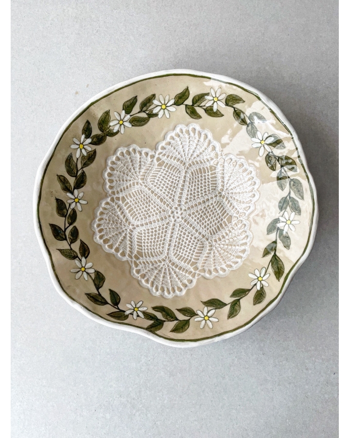 Miska ceramiczna KWIATKI