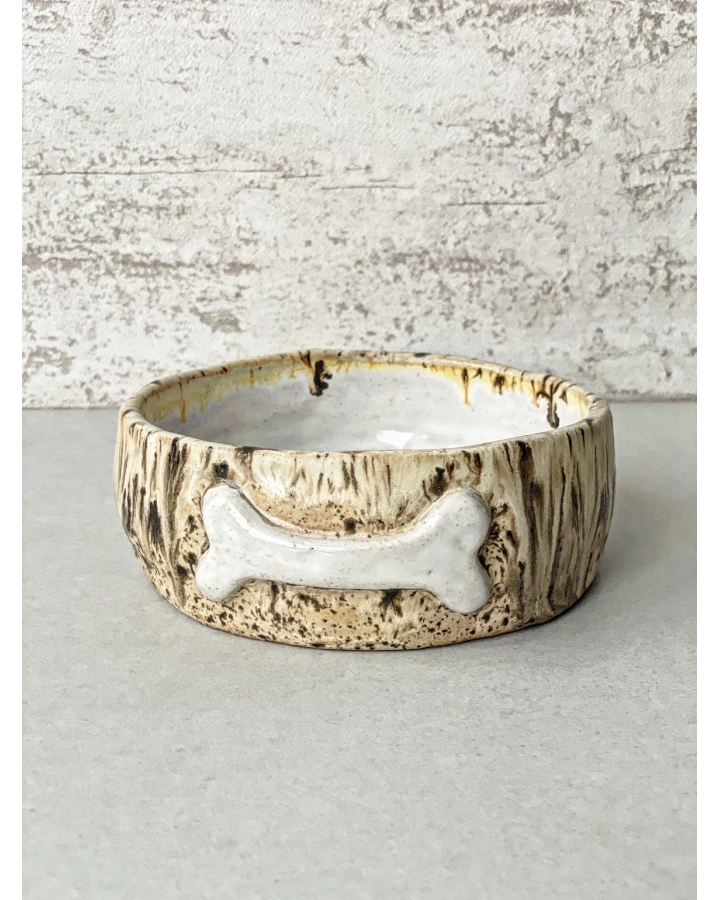 Spowalniająca jedzenie ceramiczna miska dla psa