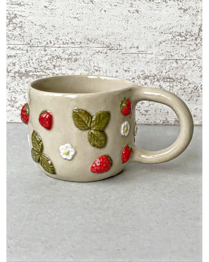 Kubek ceramiczny POZIOMKI II 360 ml