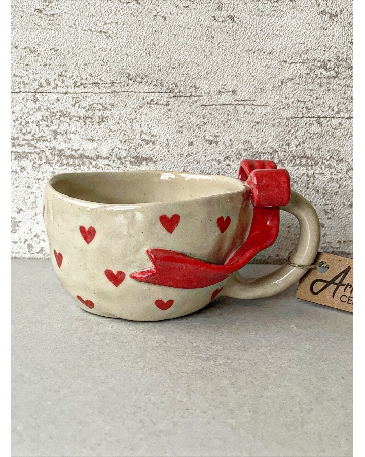 Kubek ceramiczny KOKARDA HEARTS 220 ml