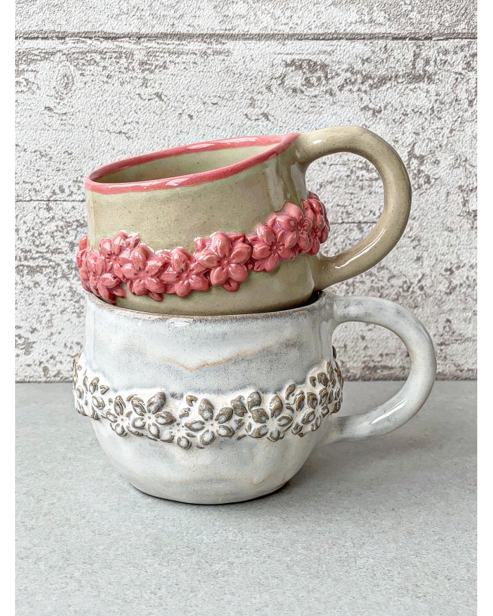 Kubek ceramiczny KWIATKI 240 ml