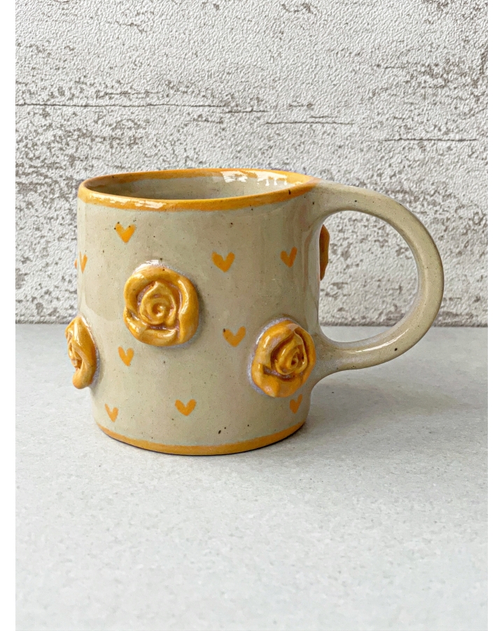 Kubek ceramiczny RÓŻE 210 ml