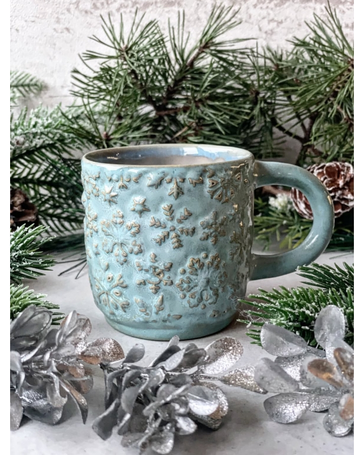 Kubek ceramiczny BLUE SNOW 210 ml