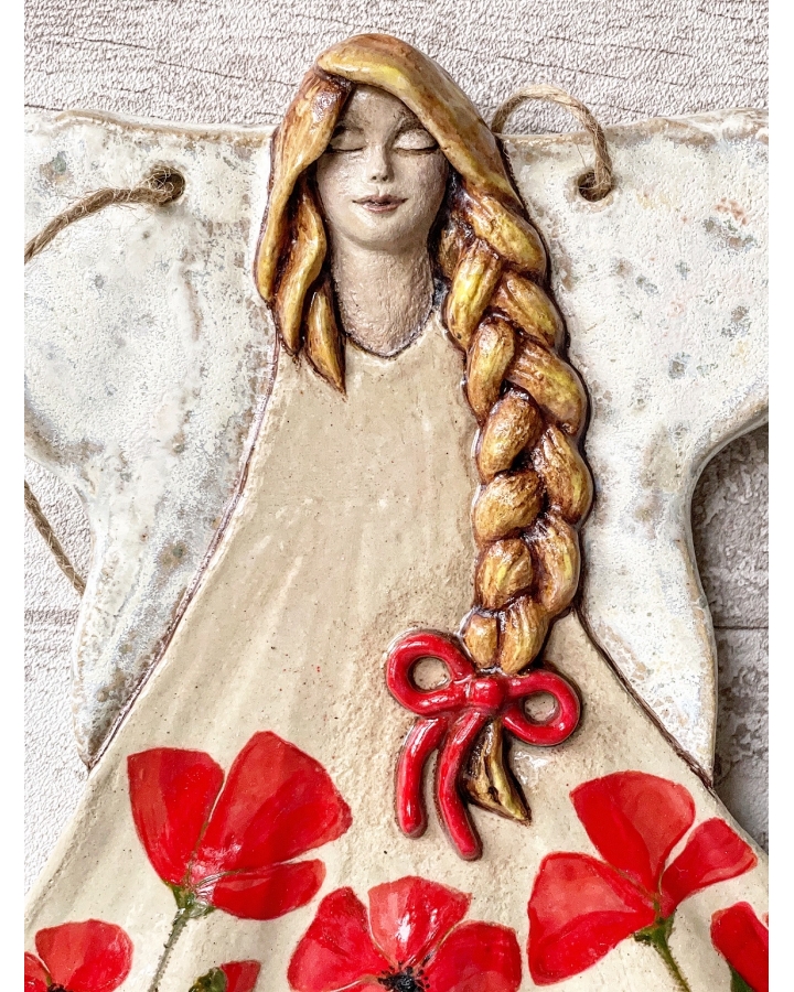 Ceramiczny ANIOŁ MAKI do zawieszenia