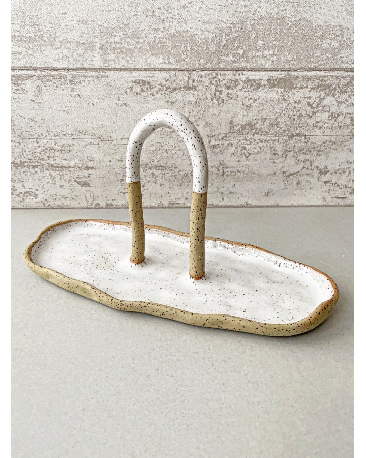 Patera ceramiczna WHITE DOTS