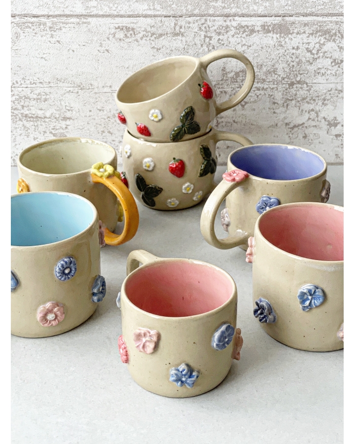 Kubek ceramiczny KWIATKI 330 ml