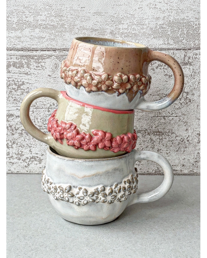 Kubek ceramiczny KWIATKI 240 ml