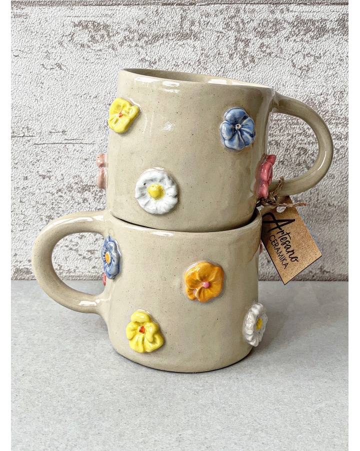 Kubek ceramiczny KWIATKI 200 ml