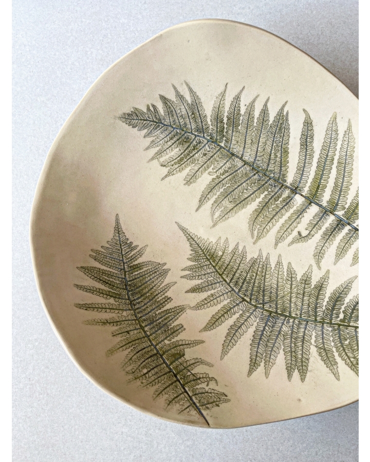 Patera/miska ceramiczna PAPROTKA
