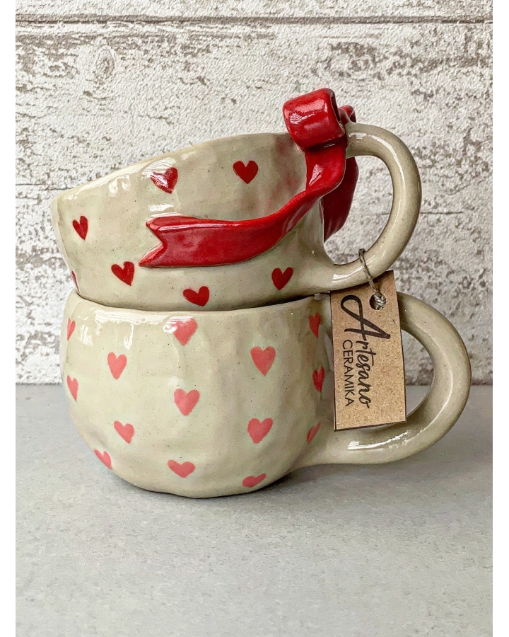 Kubek ceramiczny KOKARDA HEARTS 220 ml