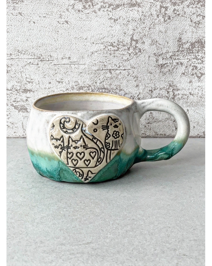 Kubek ceramiczny KOTKI 340 ml