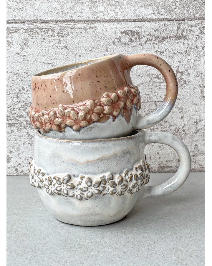 Kubek ceramiczny KWIATKI 240 ml