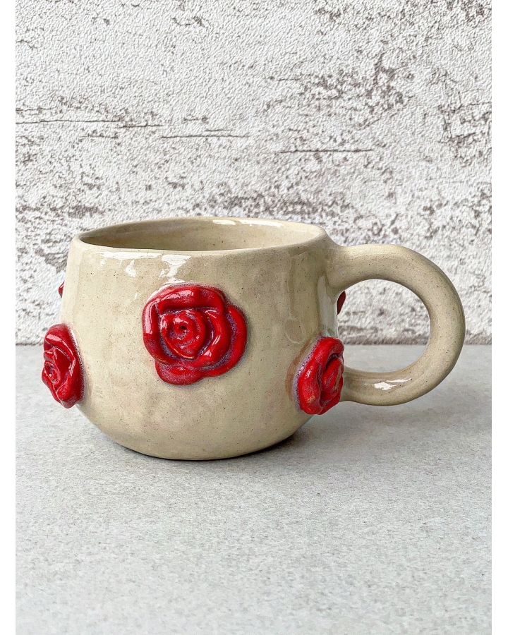 Kubek ceramiczny RÓŻE 220 ml