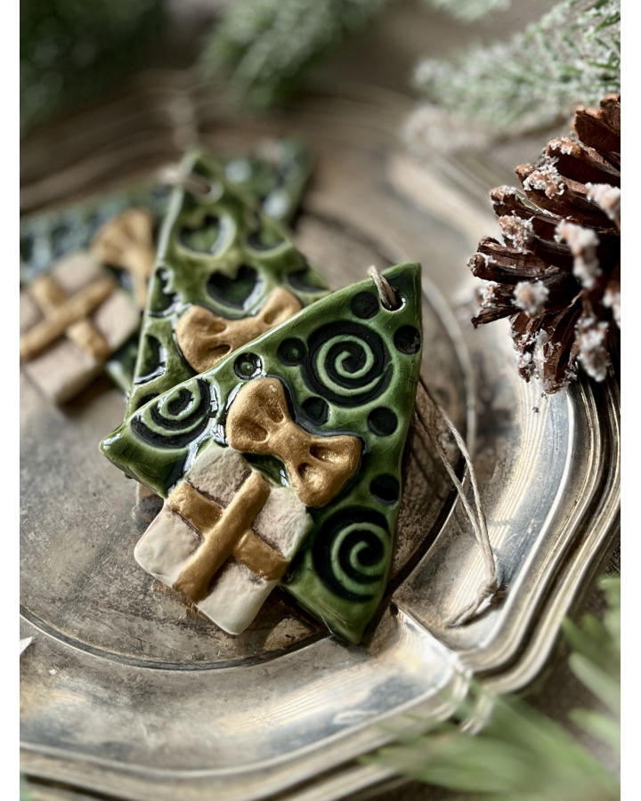 Ceramiczna zawieszka choinkowa CHOINKA MIX