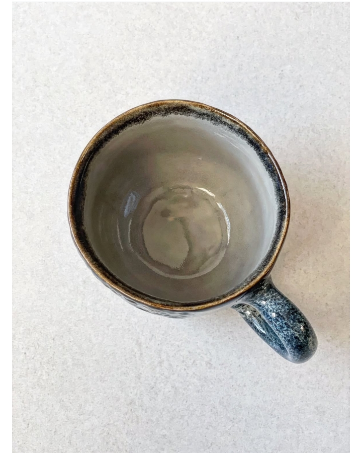 Kubek ceramiczny DARK BLUE FLORAL 320 ml