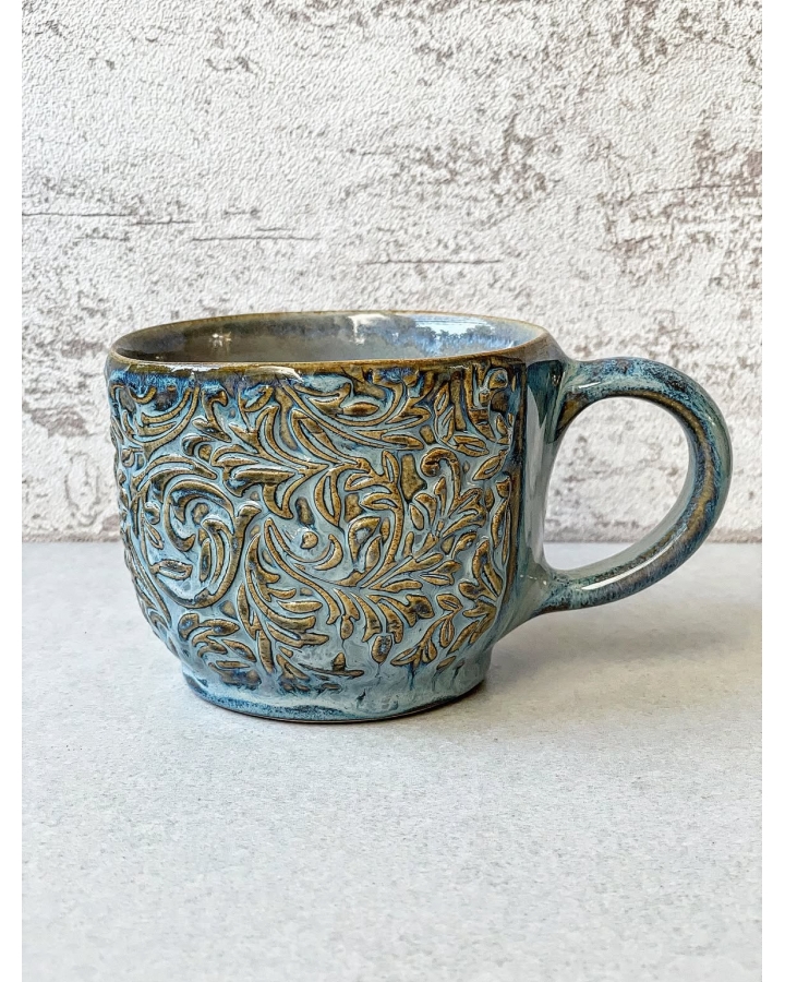 Kubek ceramiczny BLUE FLORAL 300 ml