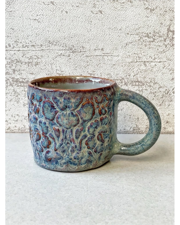 Kubek ceramiczny PURPLE BLUE FLOWERS 200 ml