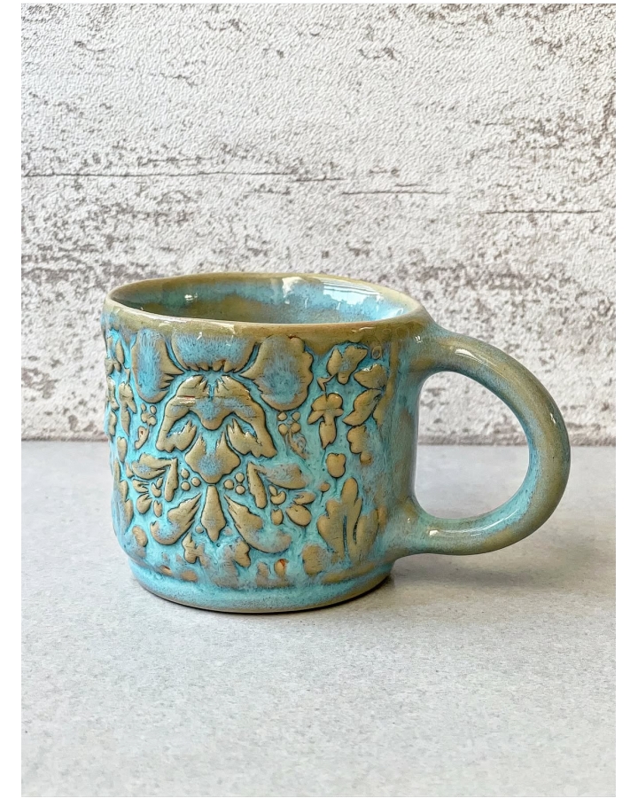 Kubek ceramiczny BLUE FLOWERS 200 ml