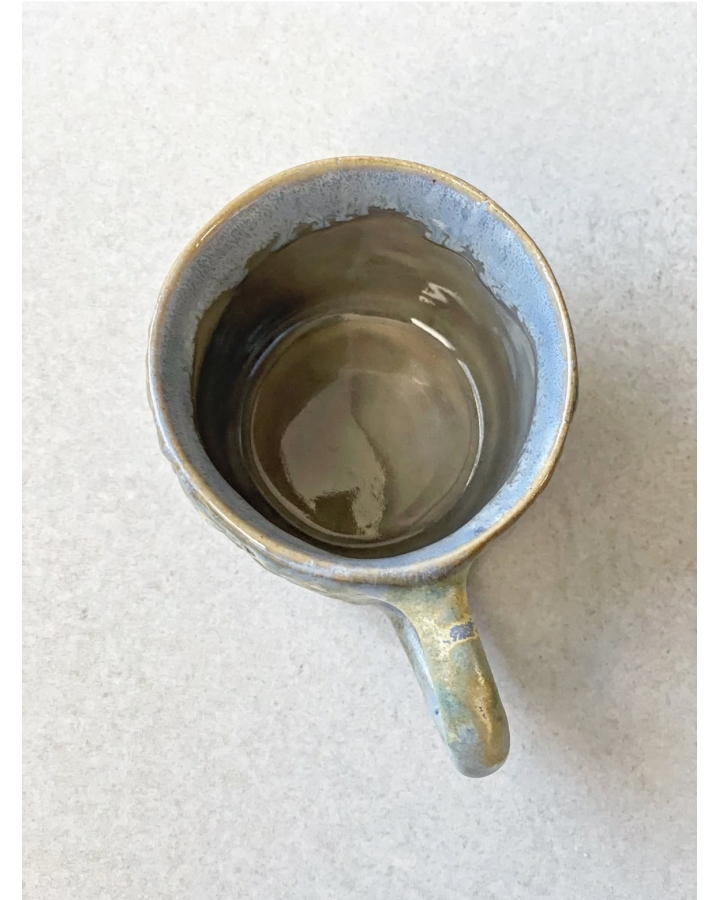 Kubek ceramiczny BLUE GREY FLOWERS 200 ml