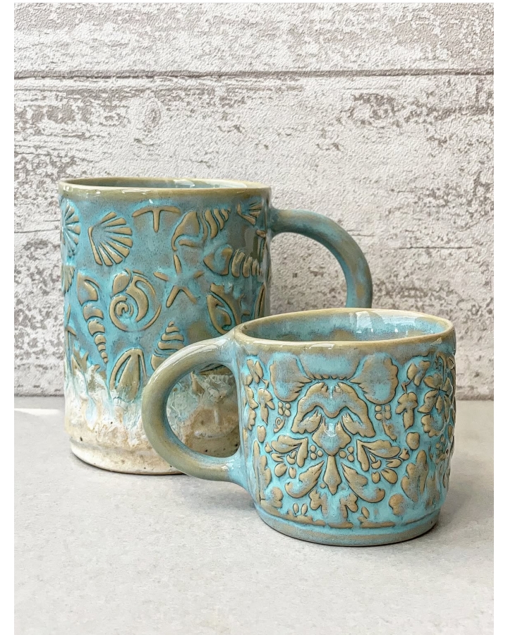 Kubek ceramiczny BLUE FLOWERS 200 ml