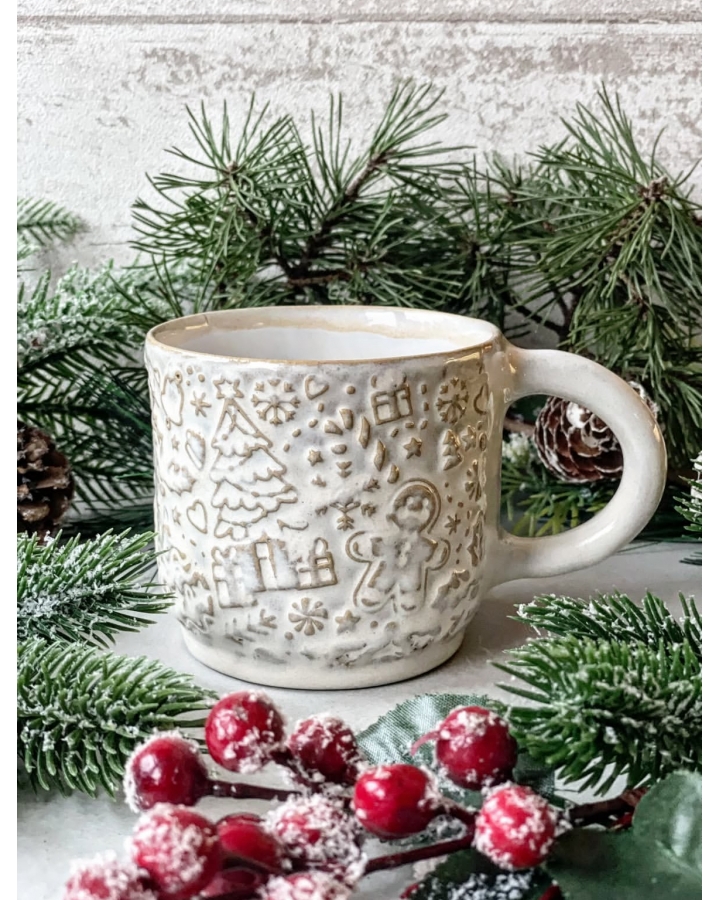 Kubek ceramiczny CREAM CHRISTMAS 360 ml OUTLET