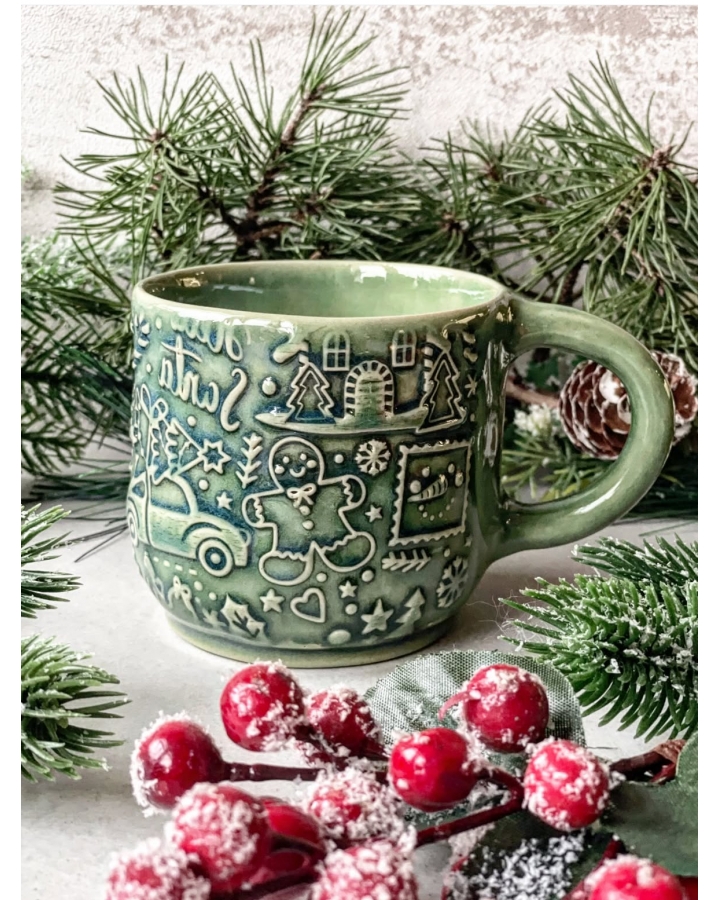 Kubek ceramiczny GREEN CHRISTMAS 360 ml